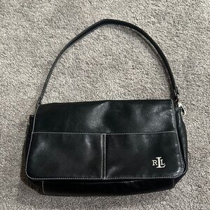 Ralph Lauren Black Leather Shoulder Bag